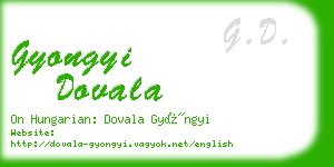 gyongyi dovala business card